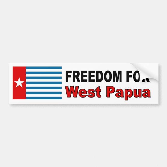 Pegatina Para Coche Libertad para Papua del oeste (Frente)
