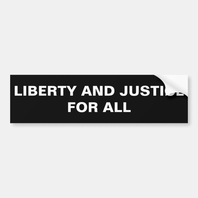 PEGATINA PARA COCHE LIBERTAD Y JUSTICIA PARA TODOS (Frente)