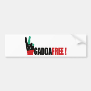 Pegatina Para Coche Libia libera de Gaddafi - Kadhafi