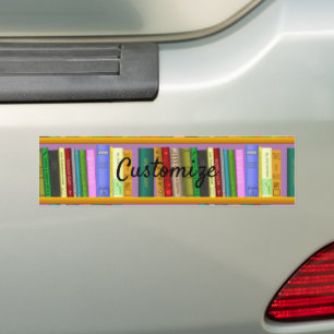 Pegatina Para Coche Libros en estantes Thunder_Cove