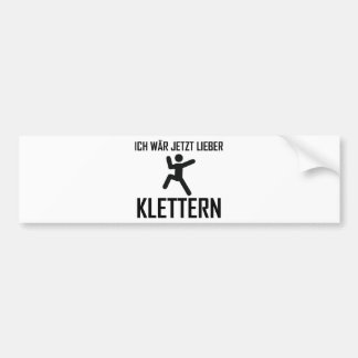 Pegatina Para Coche lieber del jetzt del wär del ich klettern