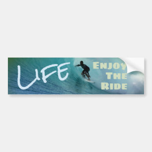 Pegatina Para Coche Life - Enjoy The Ride Surfer