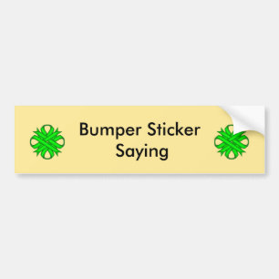 Pegatina Para Coche Lime Green Clover Ribbon by Kenneth Yoncich