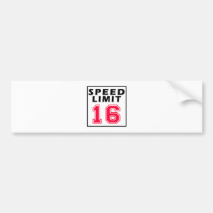 Pegatina Para Coche Límite de velocidad 16 diseños del cumpleaños