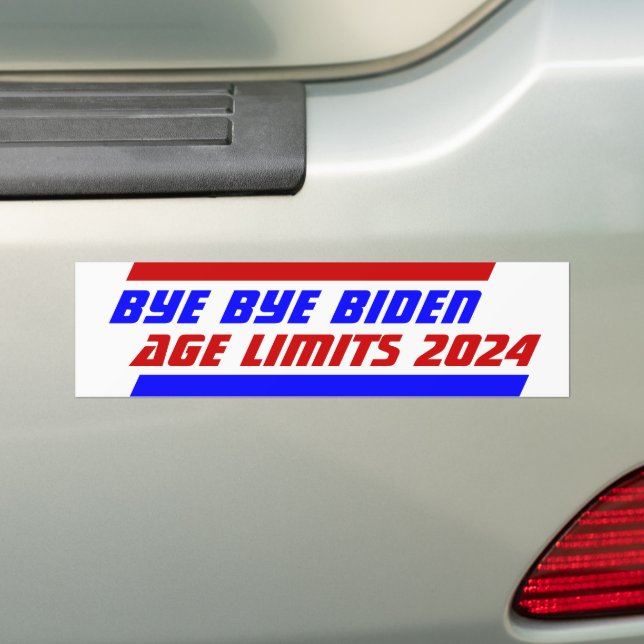 Pegatina Para Coche LÍMITES DE EDAD DE LA Campaña 2024 ADIÓS BIDEN (en coche)