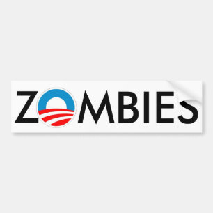 Pegatina Para Coche Limo de Obama de los ZOMBIS 4