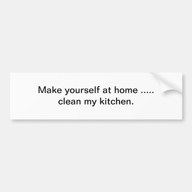 Pegatina Para Coche Limpie mi cocina (Frente)