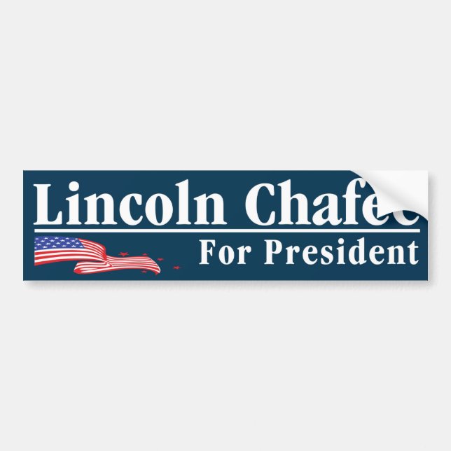 Pegatina Para Coche "Lincoln Chafee para el presidente (Frente)