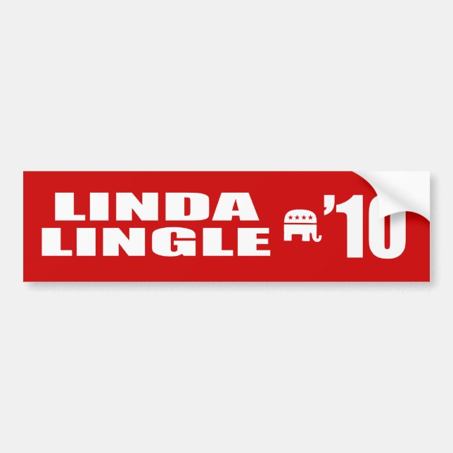 PEGATINA PARA COCHE LINDA LINGLE PARA EL SENADO (Frente)