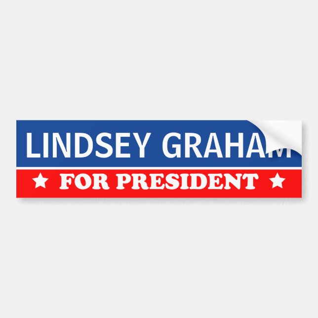 Pegatina Para Coche Lindsey Graham para el presidente 2016 (Frente)