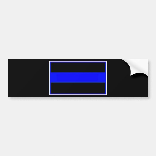 Pegatina Para Coche línea azul de la policía (Frente)