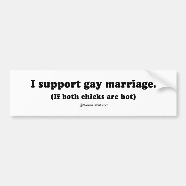 Pegatina Para Coche Líneas de recolección - "Apoyo el matrimonio gay s (Frente)