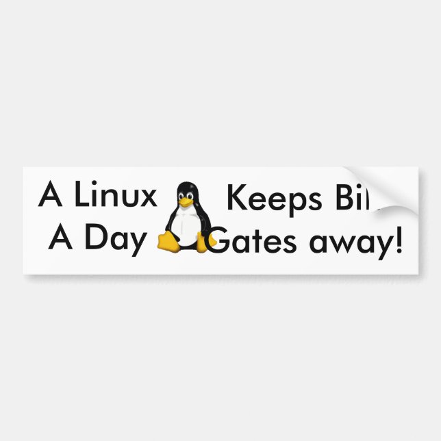 Pegatina Para Coche Linux al día… (Frente)