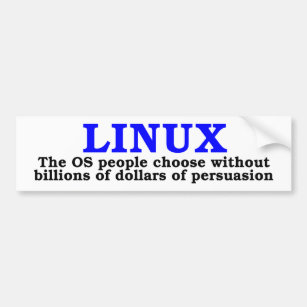 Pegatina Para Coche Linux. La gente del OS elige…