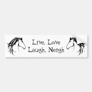 Pegatina Para Coche Live Love Laugh Neigh Fun Cita