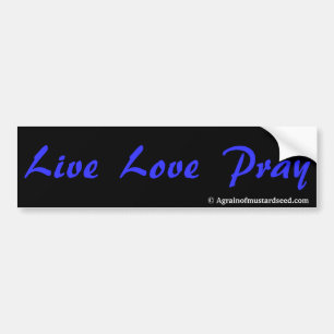 Pegatina Para Coche Live Love Pray Bible Cita Personalizar