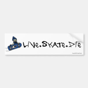 Pegatina Para Coche Live Skate Die Bumper Sticker