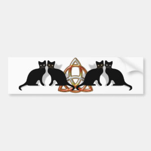 Pegatina Para Coche Llama Triquetra de Pentgagram de los gatos