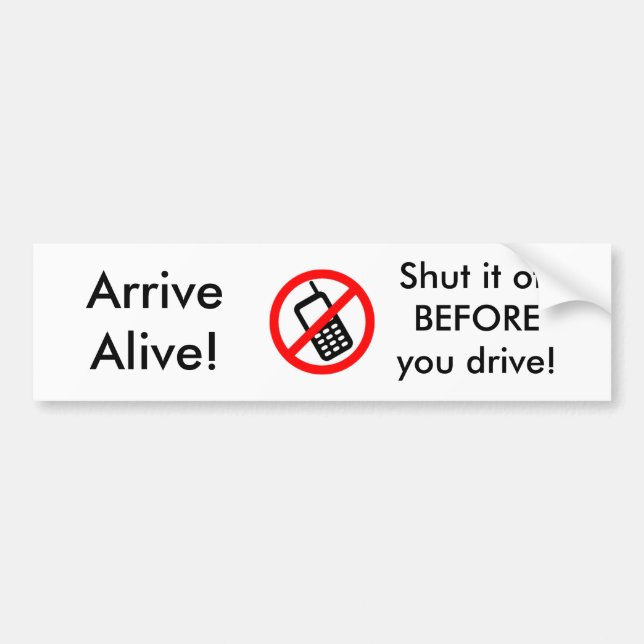 Pegatina Para Coche ¡Llegue vivo! (Frente)