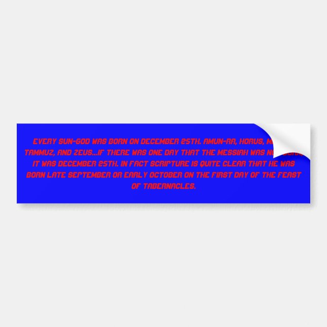PEGATINA PARA COCHE LLEVADO EL 25 DE DICIEMBRE (Frente)
