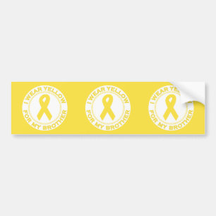 Pegatina Para Coche Llevo el amarillo para mi Brother