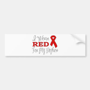 Pegatina Para Coche Llevo el rojo para mi sobrino (la cinta roja)