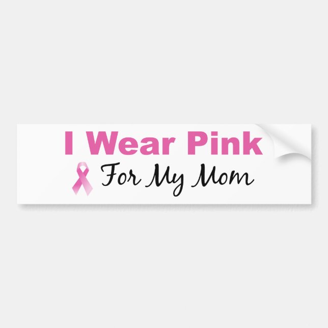 Pegatina Para Coche Llevo el rosa para mi mamá (Frente)