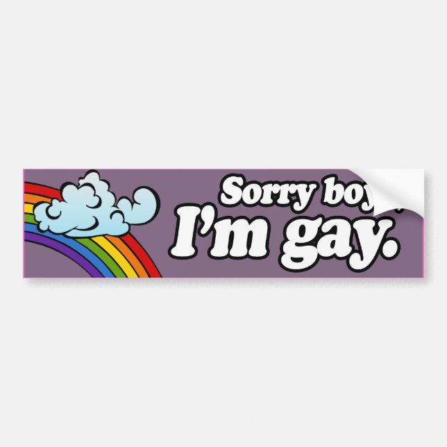 Pegatina Para Coche LO SIENTO CHICOS, SOY GAY -.png (Frente)
