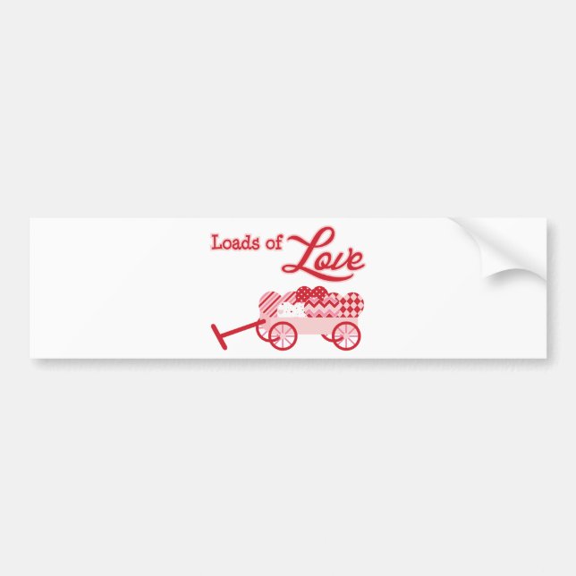 Pegatina Para Coche Loads Love El día de San Valentín (Frente)