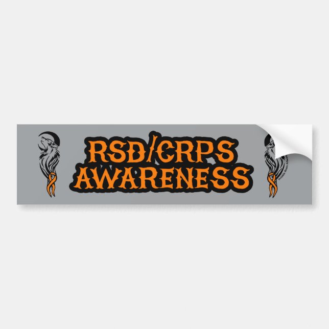 PEGATINA PARA COCHE LOBO/LUNA...RSD/CRPS (Frente)