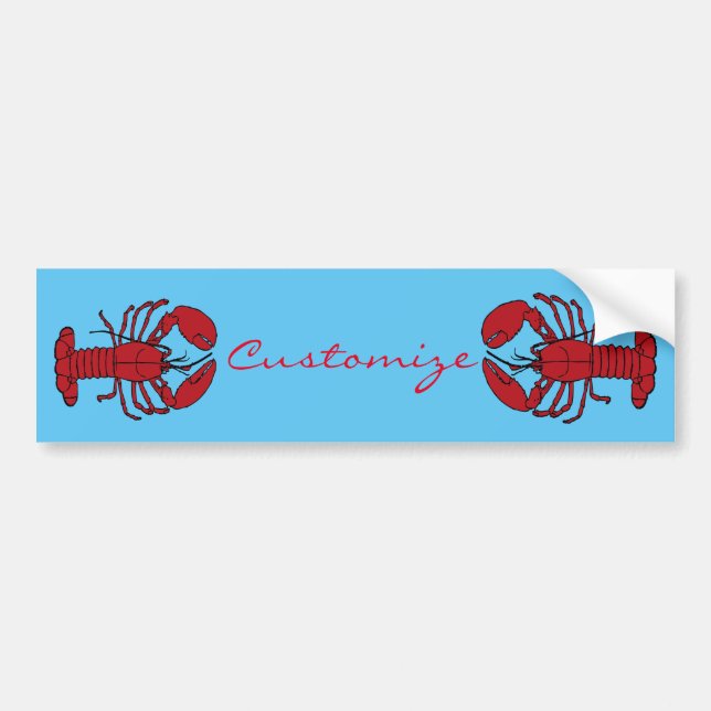 Pegatina Para Coche Lobster de Red Maine Thunder_Cove (Frente)