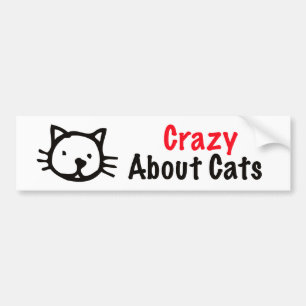 Pegatina Para Coche Loco por gatos