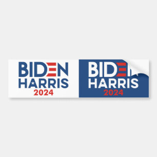 Pegatina Para Coche Logo de Biden Harris 2024 - Cortar en mitad por 2