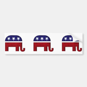 Pegatina Para Coche Logo de elefantes republicanos