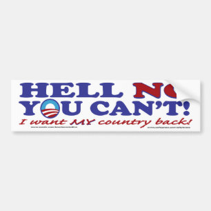 Pegatina Para Coche Logo de Hell-No-with-Obama