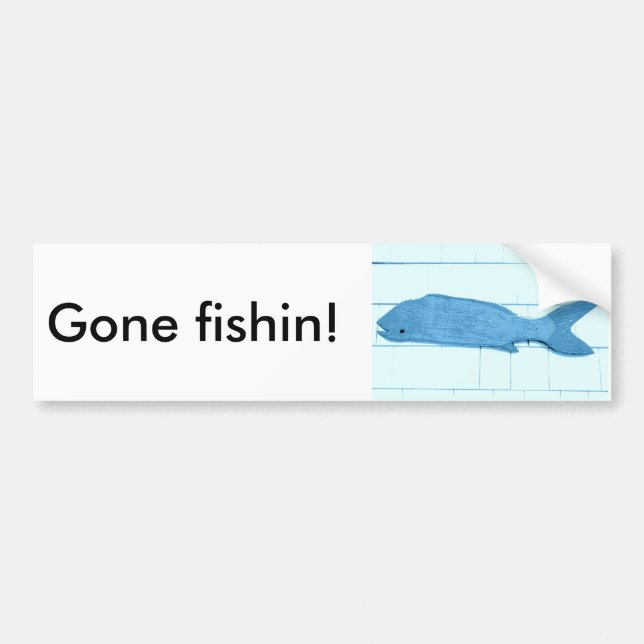 Pegatina Para Coche logo de pescado azul (Frente)