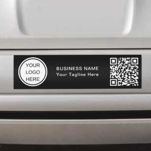 Pegatina Para Coche Logotipo comercial y código QR l Marca en blanco y