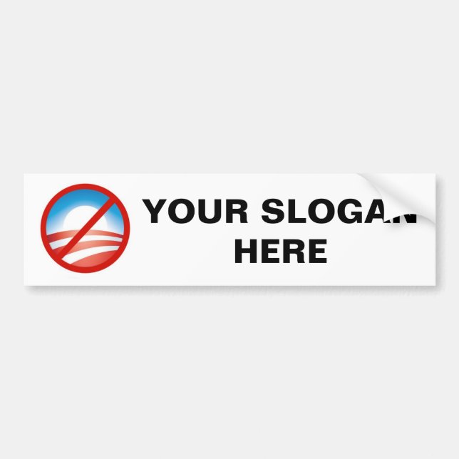 Pegatina Para Coche Logotipo de Anti-Obama (Frente)