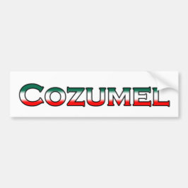 Pegatina Para Coche Logotipo de Cozumel (texto)