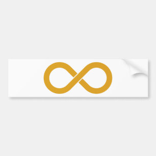 Pegatina Para Coche logotipo de infinito de oro de aceptación de autis