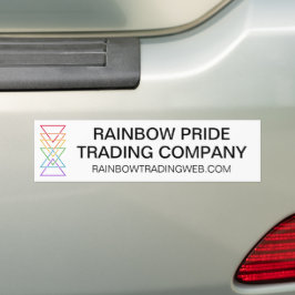 Pegatina Para Coche Logotipo de la empresa triángulo arcoíris Orgullo