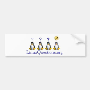 Pegatina Para Coche Logotipo de las preguntas de Linux