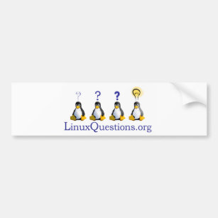 Pegatina Para Coche Logotipo de las preguntas de Linux