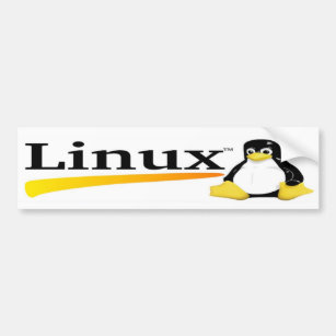Pegatina Para Coche Logotipo de Linux con los productos de Tux