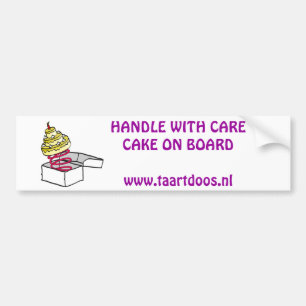 Pegatina Para Coche logotipo de los taartdoos, rijderTaart BO aan de