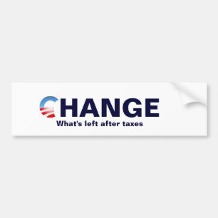 Pegatina Para Coche logotipo de obama, cambio, después qué se va…
