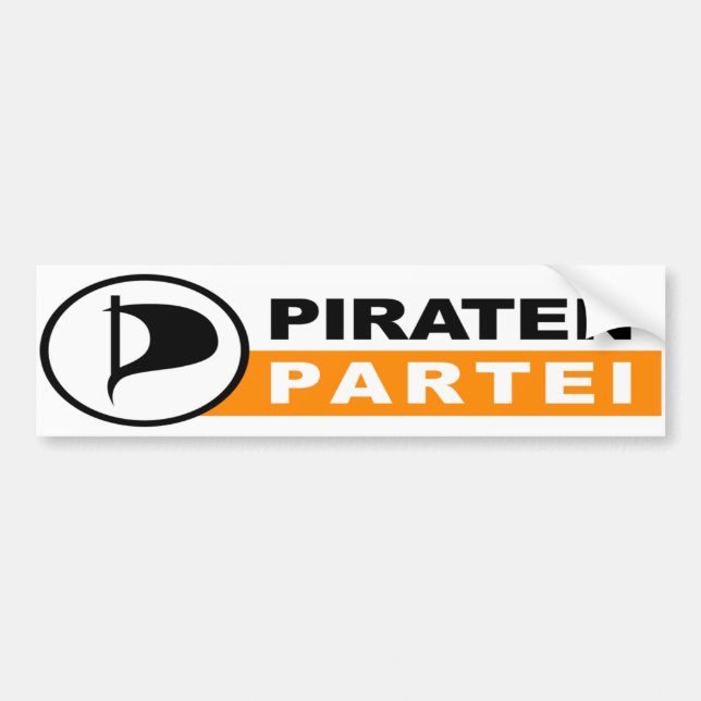 Pegatina Para Coche Logotipo de Piraten Partei (Frente)