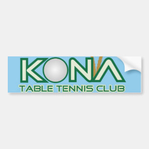Pegatina Para Coche Logotipo del club de tenis de mesa de Kona