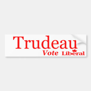 Pegatina Para Coche Logotipo del liberal del voto de Trudeau