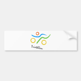Pegatina Para Coche Logotipo del Triathlon